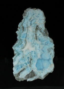 Larimar aka Blue Pectolite from Filipinas Larimar Mine, Los Checheses, Sierra de Barouco, Barahona Province, Dominican Republic [db_pics/pics/larimar5b.jpg]