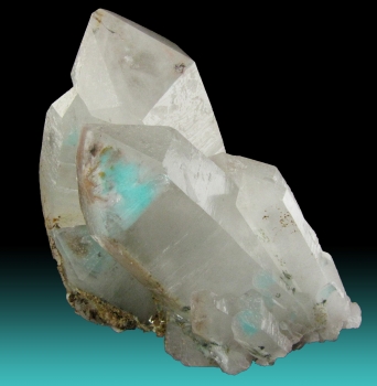 Quartz w/ Ajoite and Copper incls. (polished) from Messina, South Africa [db_pics/pics/quartz56b.jpg]