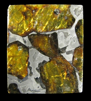 Meteorite Slice Var. Stony Iron, pallasite from Fukang, Xinjiang Province, China [db_pics/pics/fukang2b.jpg]