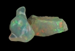 Opal (rough and cut) from Shoa Province, Ethiopia [OPAL12]